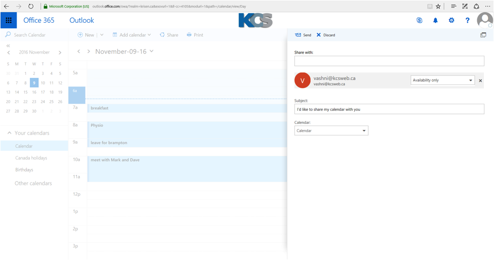 How To Guide For Sharing Office 365 Calendar To A Gmail User KCS