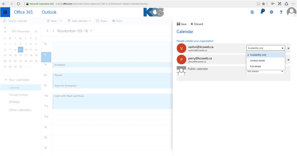 How To Guide For Sharing Office 365 Calendar To A Gmail User KCS